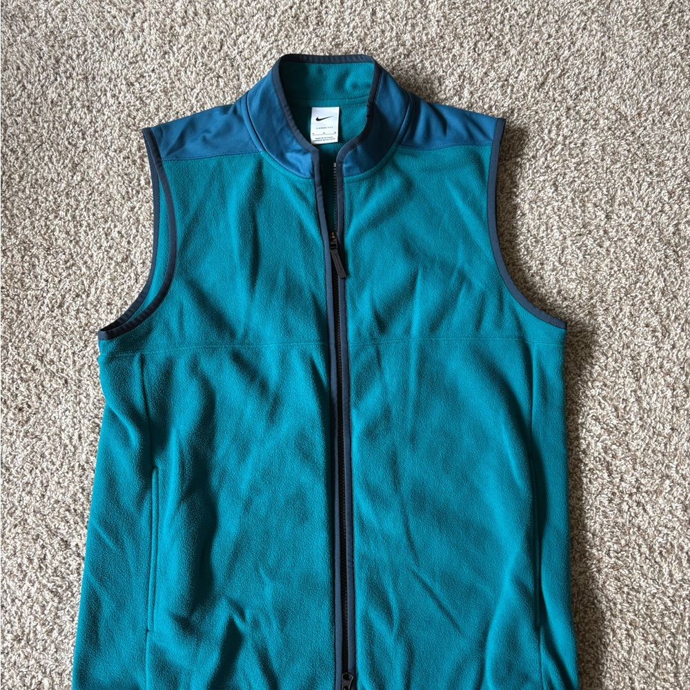 Nike Blue Zip-Up Vest Therma-FIT